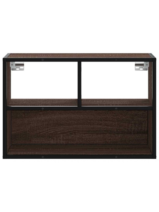 Tv skříňka hnědý dub 60 x 31 x 39,5 cm kompozitní dřevo a kov