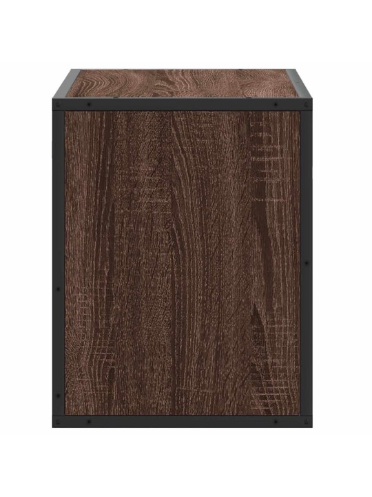 Tv skříňka hnědý dub 60 x 31 x 39,5 cm kompozitní dřevo a kov