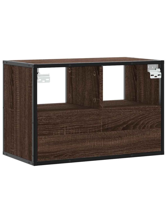 Tv skříňka hnědý dub 60 x 31 x 39,5 cm kompozitní dřevo a kov