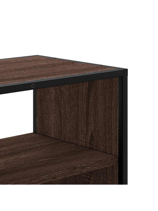 Tv skříňka hnědý dub 60 x 31 x 39,5 cm kompozitní dřevo a kov