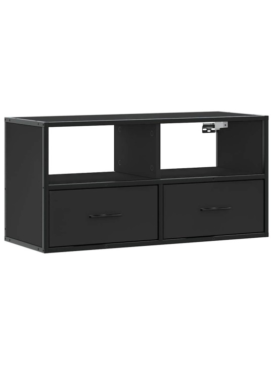 TV skříňka černá 80 x 31 x 39,5 cm kompozitní dřevo a kov