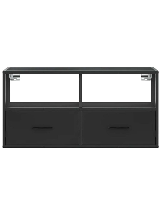 TV skříňka černá 80 x 31 x 39,5 cm kompozitní dřevo a kov