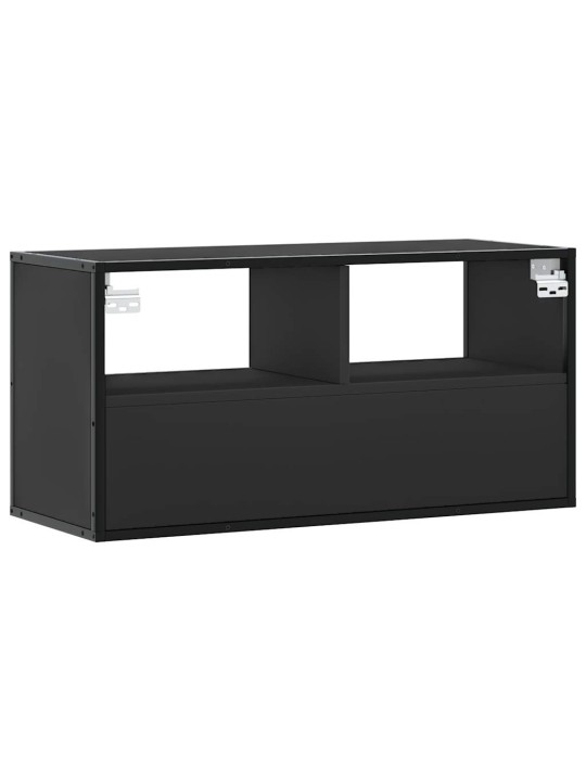 TV skříňka černá 80 x 31 x 39,5 cm kompozitní dřevo a kov