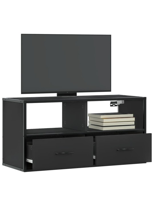 TV skříňka černá 80 x 31 x 39,5 cm kompozitní dřevo a kov