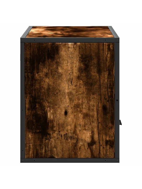 TV skříňka kouřový dub 80 x 31 x 39,5 cm kompozitní dřevo a kov
