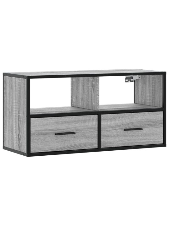 TV skříňka šedá sonoma 80 x 31 x 39,5 cm kompozitní dřevo a kov