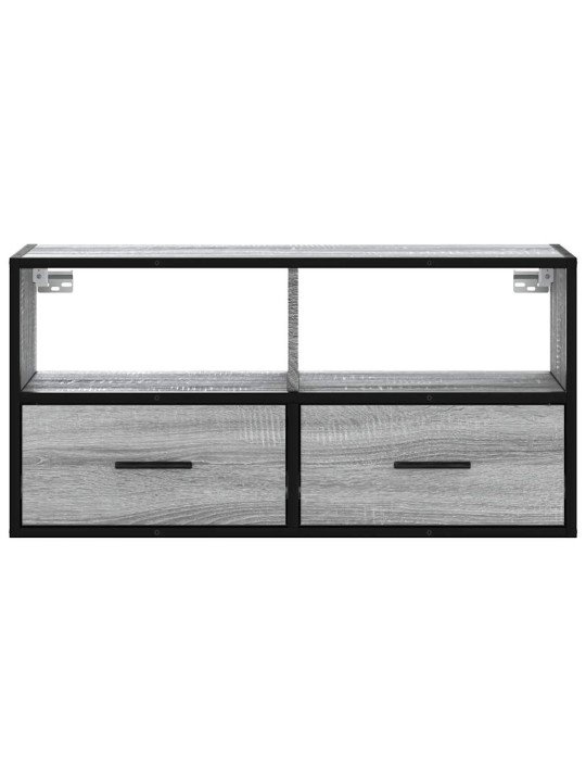 TV skříňka šedá sonoma 80 x 31 x 39,5 cm kompozitní dřevo a kov