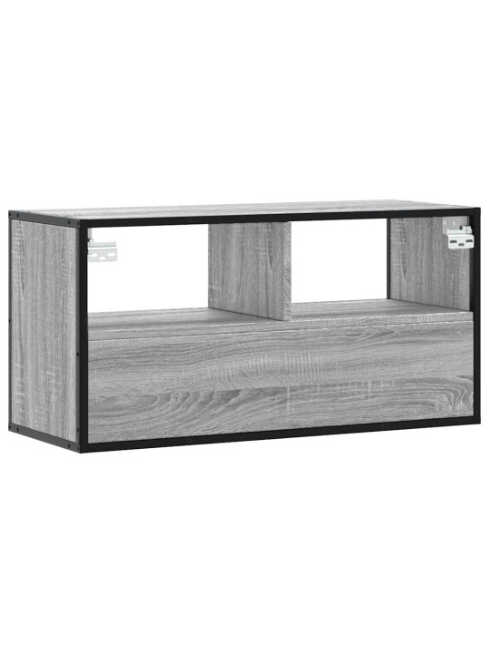 TV skříňka šedá sonoma 80 x 31 x 39,5 cm kompozitní dřevo a kov