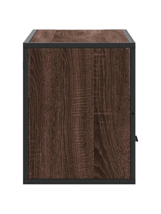 TV skříňka hnědý dub 80 x 31 x 39,5 cm kompozitní dřevo a kov