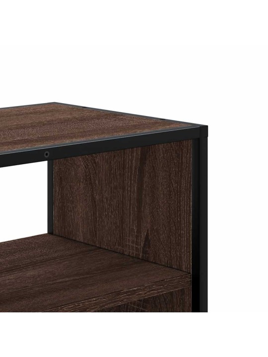 TV skříňka hnědý dub 80 x 31 x 39,5 cm kompozitní dřevo a kov