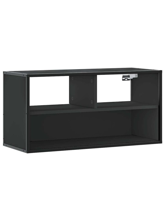Tv skříňka černá 80 x 31 x 39,5 cm kompozitní dřevo a kov