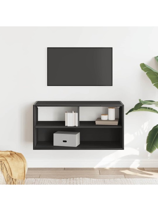 Tv skříňka černá 80 x 31 x 39,5 cm kompozitní dřevo a kov