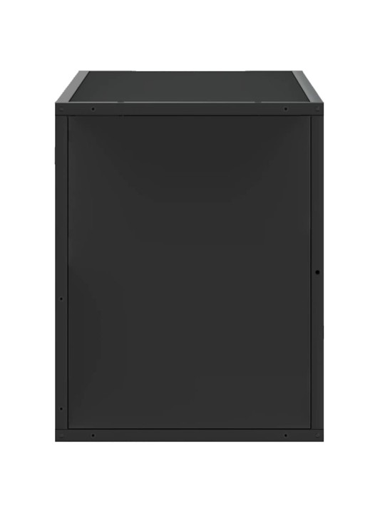 Tv skříňka černá 80 x 31 x 39,5 cm kompozitní dřevo a kov