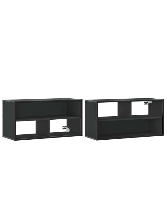 Tv skříňka černá 80 x 31 x 39,5 cm kompozitní dřevo a kov