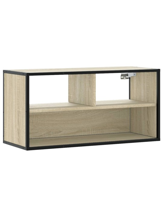 Tv skříňka dub sonoma 80 x 31 x 39,5 cm kompozitní dřevo a kov