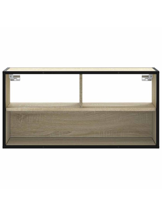 Tv skříňka dub sonoma 80 x 31 x 39,5 cm kompozitní dřevo a kov