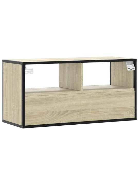 Tv skříňka dub sonoma 80 x 31 x 39,5 cm kompozitní dřevo a kov