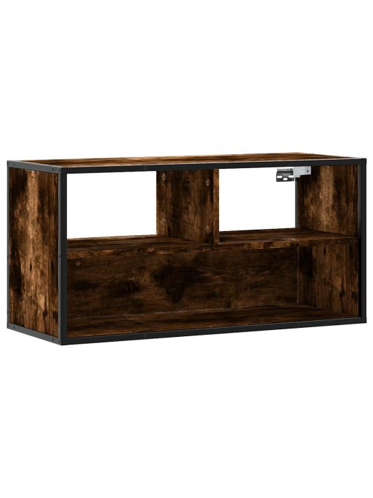 Tv skříňka kouřový dub 80 x 31 x 39,5 cm kompozitní dřevo a kov