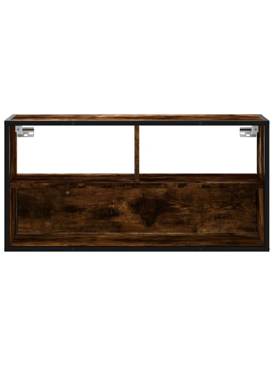 Tv skříňka kouřový dub 80 x 31 x 39,5 cm kompozitní dřevo a kov