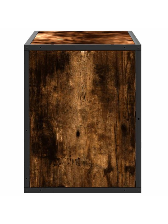 Tv skříňka kouřový dub 80 x 31 x 39,5 cm kompozitní dřevo a kov