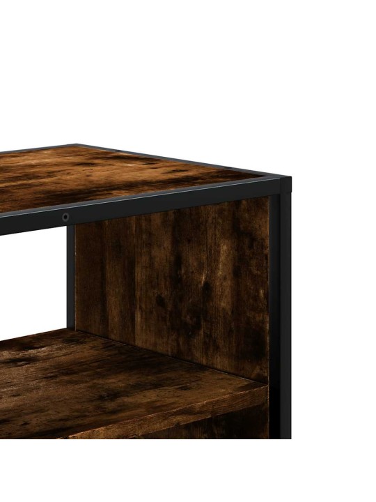 Tv skříňka kouřový dub 80 x 31 x 39,5 cm kompozitní dřevo a kov