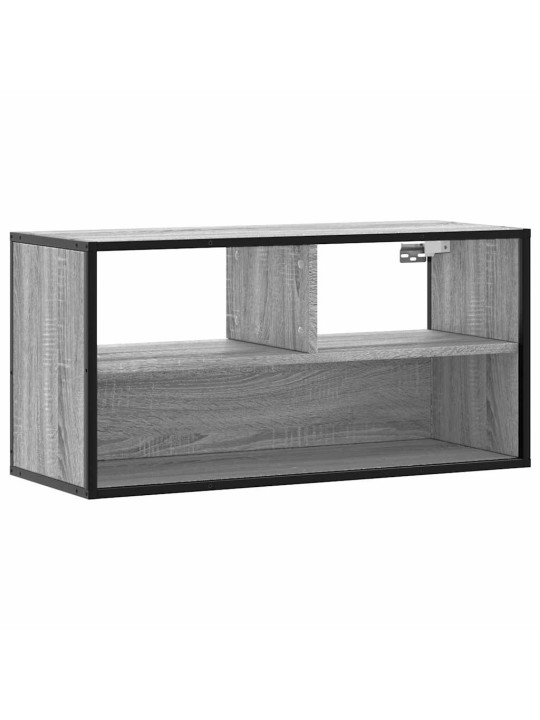 Tv skříňka šedá sonoma 80 x 31 x 39,5 cm kompozitní dřevo a kov
