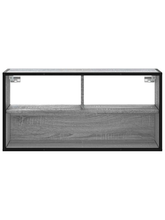 Tv skříňka šedá sonoma 80 x 31 x 39,5 cm kompozitní dřevo a kov