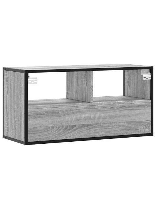 Tv skříňka šedá sonoma 80 x 31 x 39,5 cm kompozitní dřevo a kov