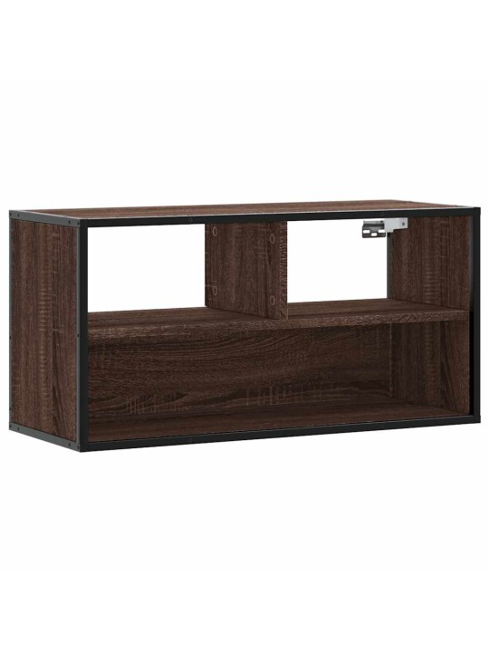Tv skříňka hnědý dub 80 x 31 x 39,5 cm kompozitní dřevo a kov