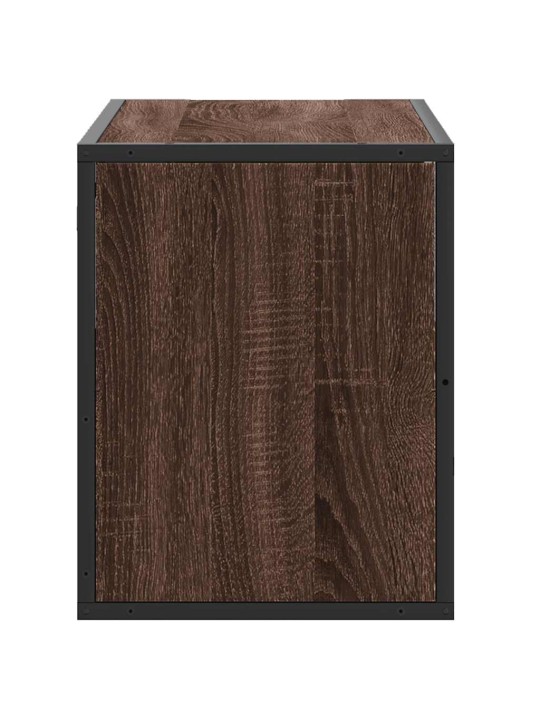 Tv skříňka hnědý dub 80 x 31 x 39,5 cm kompozitní dřevo a kov