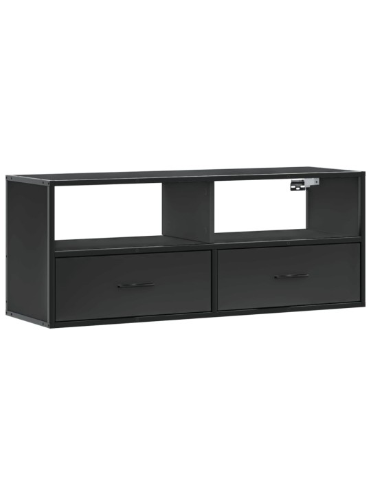 TV skříňka černá 100 x 31 x 39,5 cm kompozitní dřevo a kov