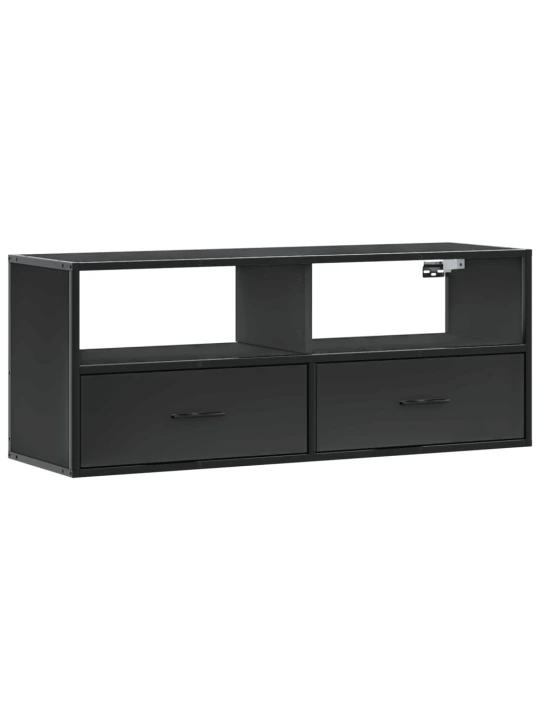TV skříňka černá 100 x 31 x 39,5 cm kompozitní dřevo a kov