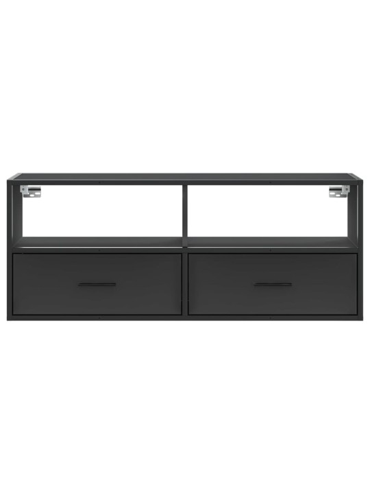 TV skříňka černá 100 x 31 x 39,5 cm kompozitní dřevo a kov