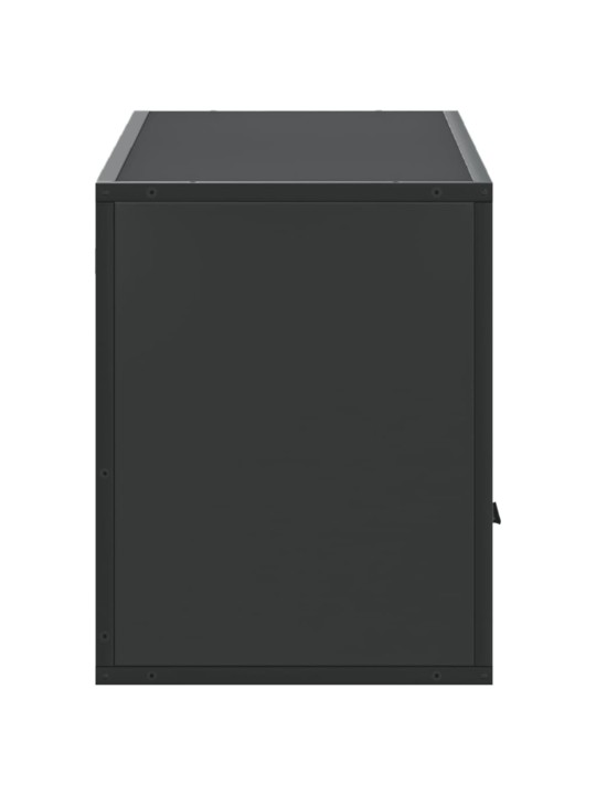 TV skříňka černá 100 x 31 x 39,5 cm kompozitní dřevo a kov