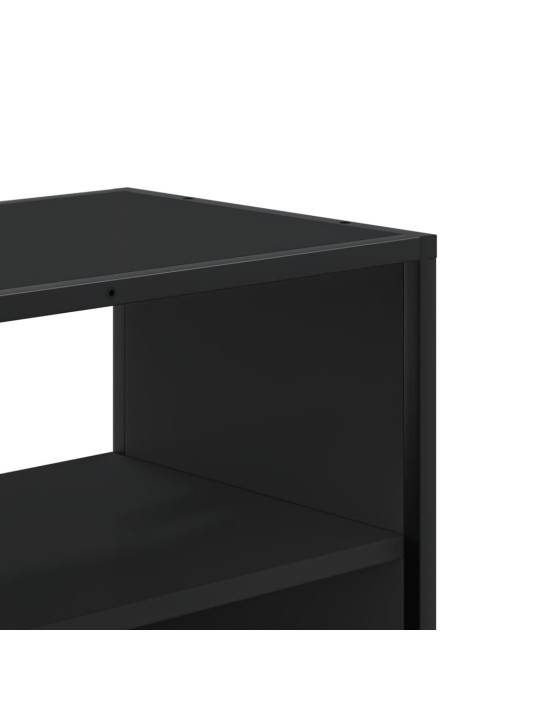 TV skříňka černá 100 x 31 x 39,5 cm kompozitní dřevo a kov