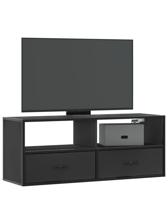 TV skříňka černá 100 x 31 x 39,5 cm kompozitní dřevo a kov