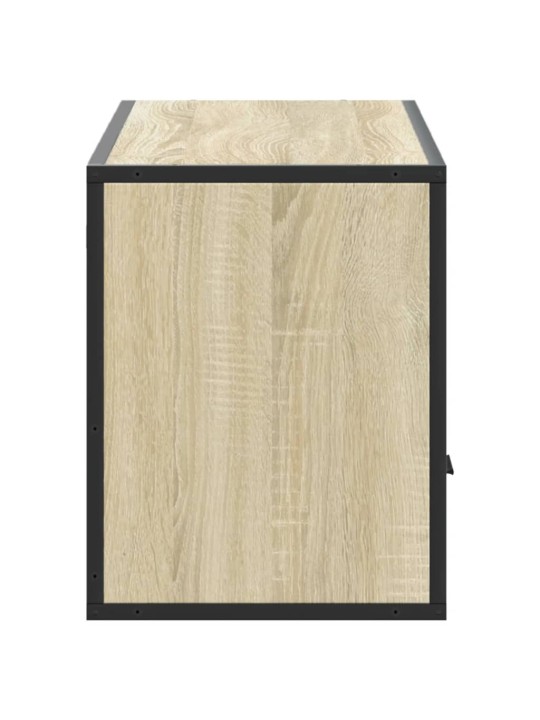 TV skříňka dub sonoma 100 x 31 x 39,5 cm kompozitní dřevo a kov