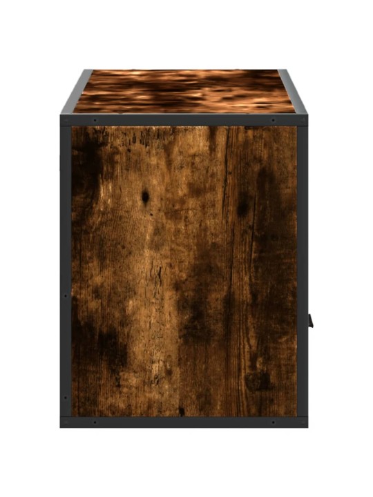 TV skříňka kouřový dub 100x31x39,5 cm kompozitní dřevo a kov