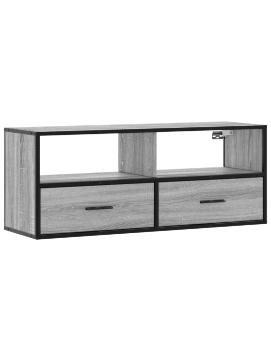 TV skříňka šedá sonoma 100x31x39,5 cm kompozitní dřevo a kov