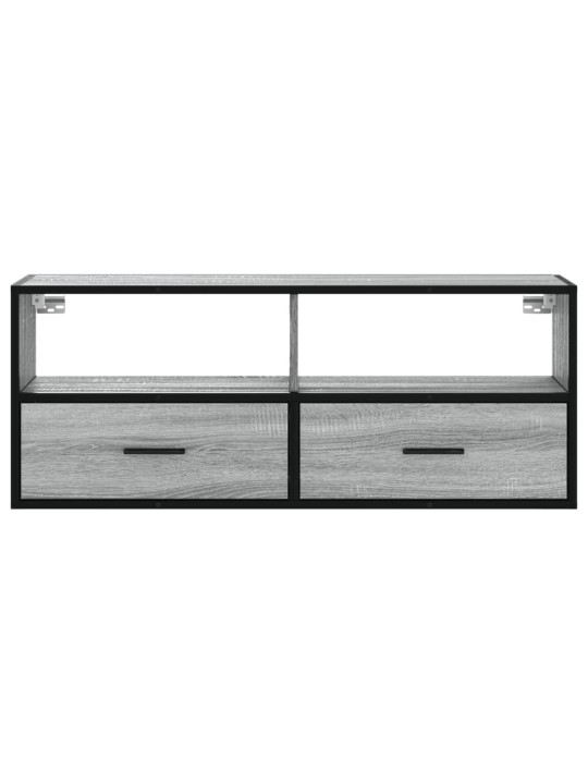 TV skříňka šedá sonoma 100x31x39,5 cm kompozitní dřevo a kov