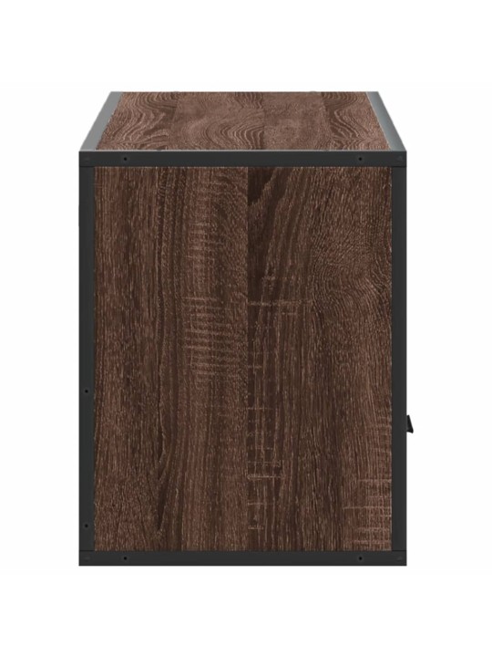 TV skříňka hnědý dub 100 x 31 x 39,5 cm kompozitní dřevo a kov
