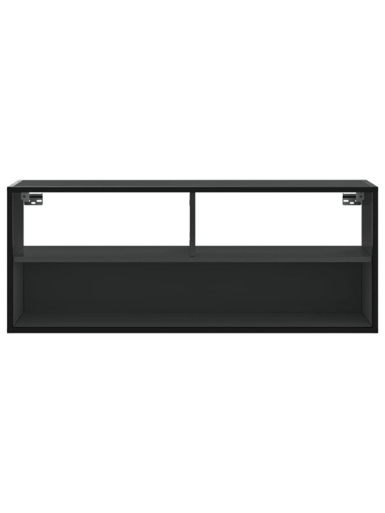 TV skříňka černá 100 x 31 x 39,5 cm kompozitní dřevo a kov