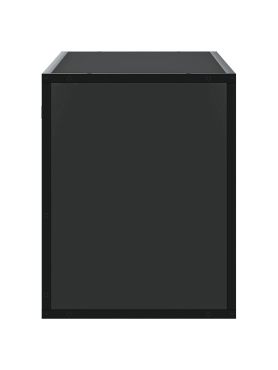 TV skříňka černá 100 x 31 x 39,5 cm kompozitní dřevo a kov