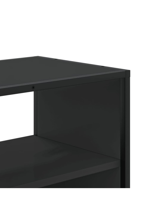 TV skříňka černá 100 x 31 x 39,5 cm kompozitní dřevo a kov