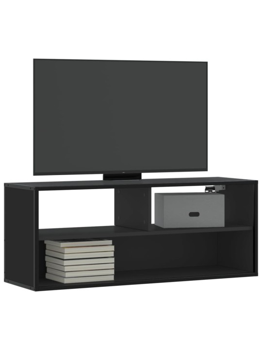TV skříňka černá 100 x 31 x 39,5 cm kompozitní dřevo a kov