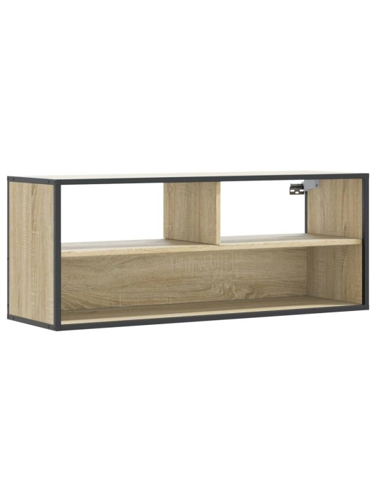TV skříňka dub sonoma 100 x 31 x 39,5 cm kompozitní dřevo a kov