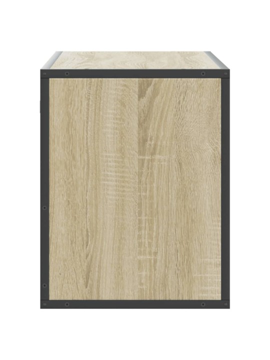 TV skříňka dub sonoma 100 x 31 x 39,5 cm kompozitní dřevo a kov