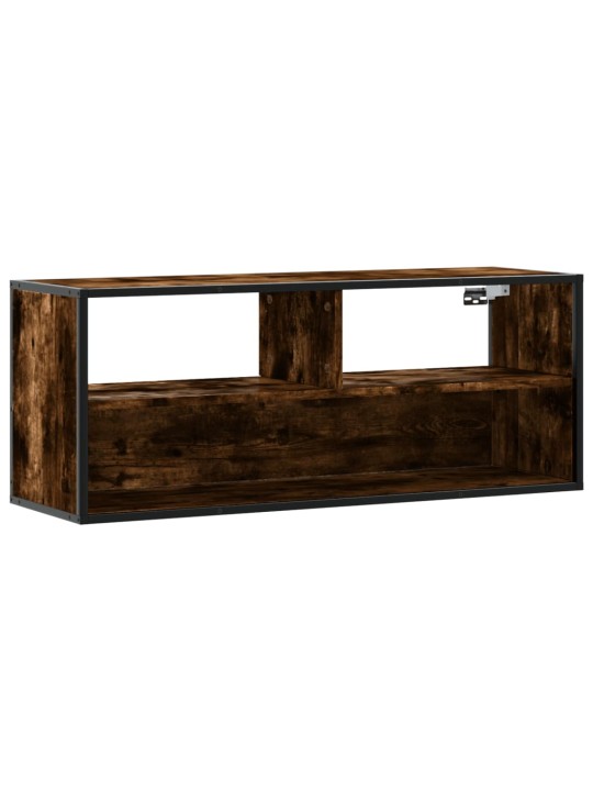 TV skříňka kouřový dub 100x31x39,5 cm kompozitní dřevo a kov