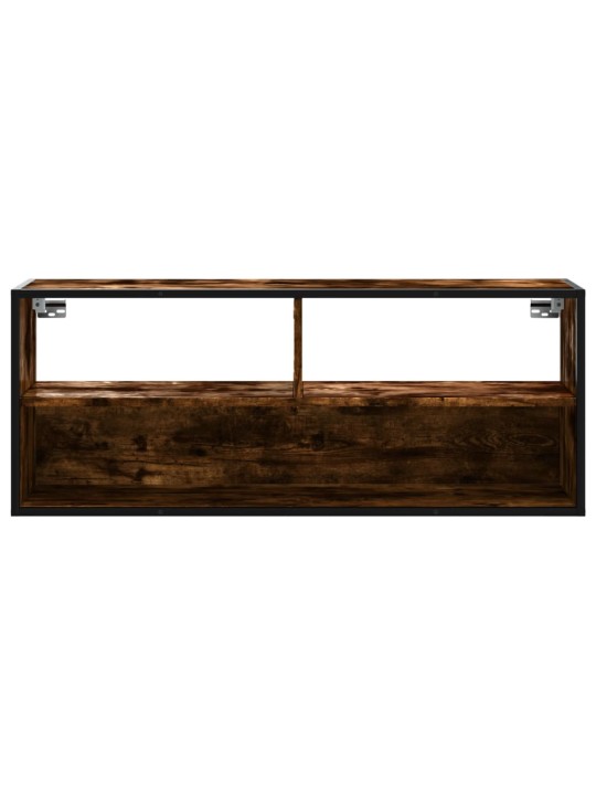TV skříňka kouřový dub 100x31x39,5 cm kompozitní dřevo a kov