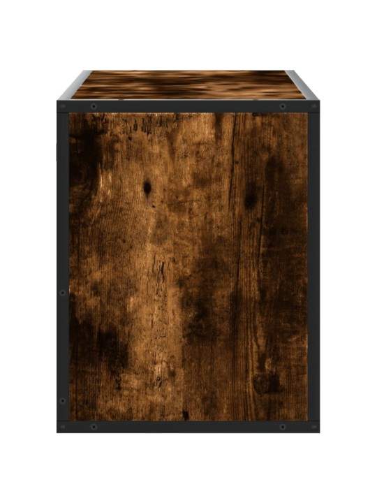 TV skříňka kouřový dub 100x31x39,5 cm kompozitní dřevo a kov
